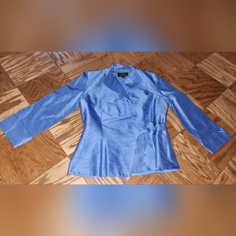 Spenser Jeremy Sky Blue Silk Blouse Shirt